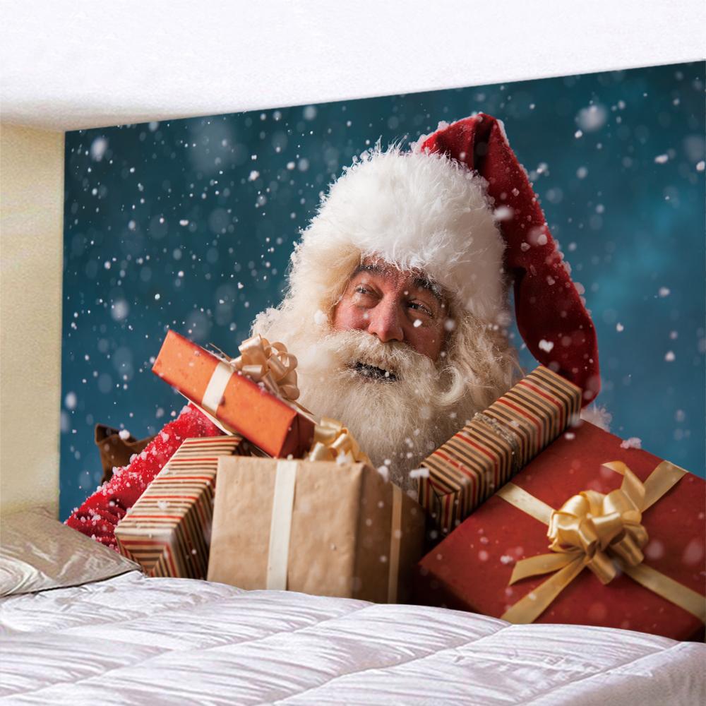 Рождественская психоделическая сцена, домашний фон, ткань, большой гобелен, богемная ткань, настенная простыня