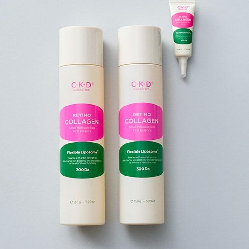 CKD Chong Kun Dang Health Retino Collagen Низкомолекулярный 300 Набор для планирования первой эссенции (150 мл*2, Коллагеновый крем 5 мл)