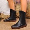 Женская обувь 2024 года, брендовые женские сапоги до середины икры, модные с застежкой-молнией спереди, горячая распродажа, современные сапоги для женщин, большие размеры, однотонная обувь для женщин