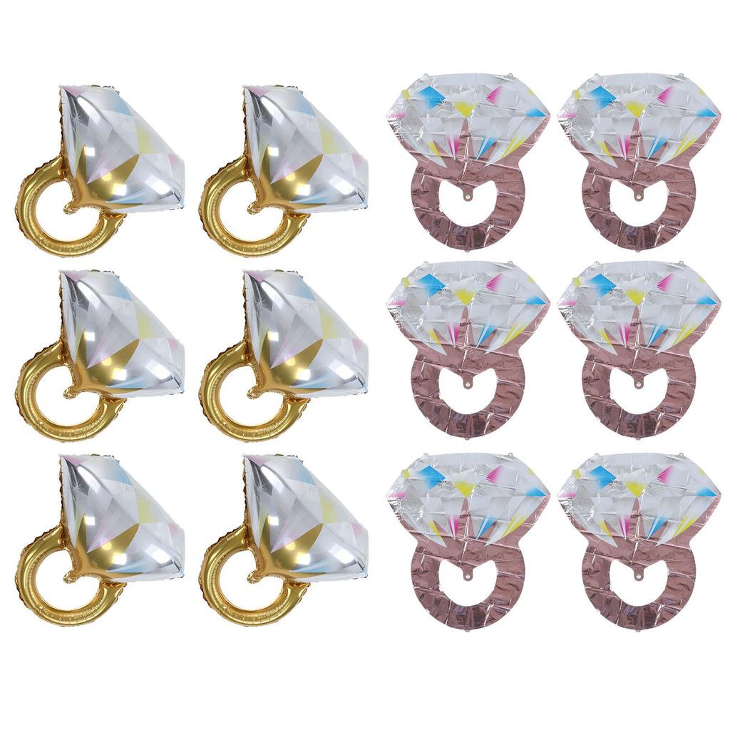 6 Pcs Balloon Aluminum Foil Spherical Balloons Bridal Shower Wedding Engag