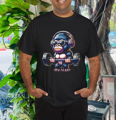 Горилла Смешная Футболка для Тренировок в Зале, Бодибилдинга, Фитнеса