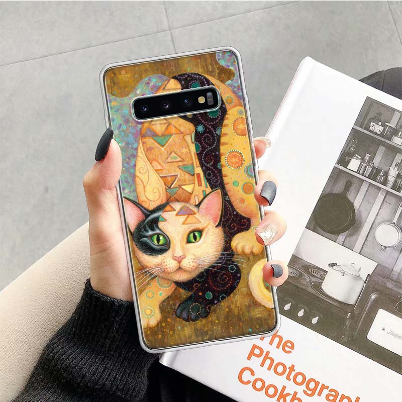 he kiss Gustav Klimt Painting Phone Case For Samsung Galaxy S26 Ultra S23 S24 S25 Edge S20 FE S21 S22 Plus Soft Print Shell Cove