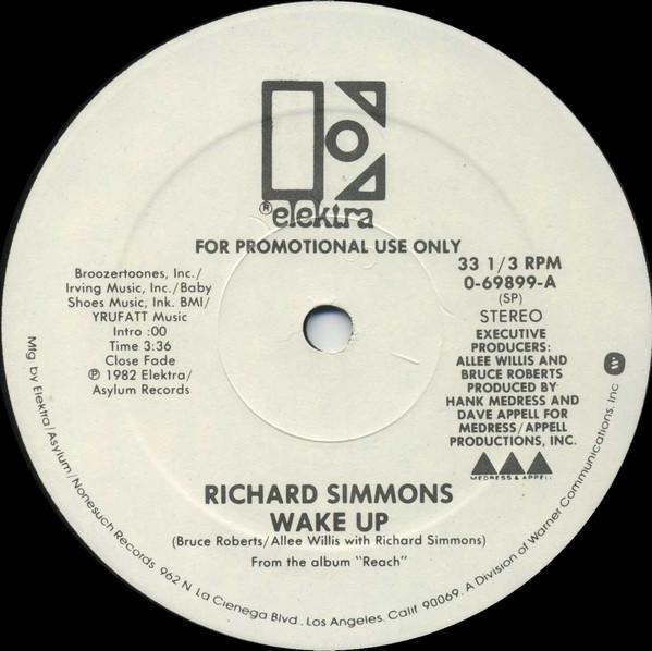 12-дюймовая пластинка RICHARD SIMMONS Wake Up 069899 Elektra 1982 США Рок Б/у