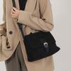 Velvet Messenger Bag Women's Fashion New High Capacity Commuter Bag Simple Versatile Solid Color Suede Shoulder Crossbody Bag