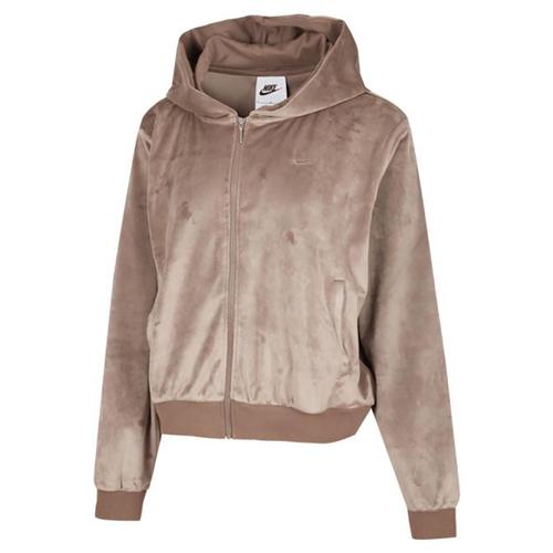 Nike Женская свободная велюровая толстовка на молнии Sportswear Chill Knit HJ0958-233