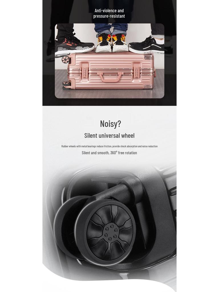 Чемодан с алюминиевой рамой и универсальными колесами: Варианты ручной клади 20", 24", 26" и 28" для студентов и путешественников