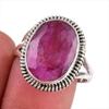 Red Ruby(Simulated) Gemstone Handmade 925 Sterling Silver Jewelry Ring S.8 t6L21