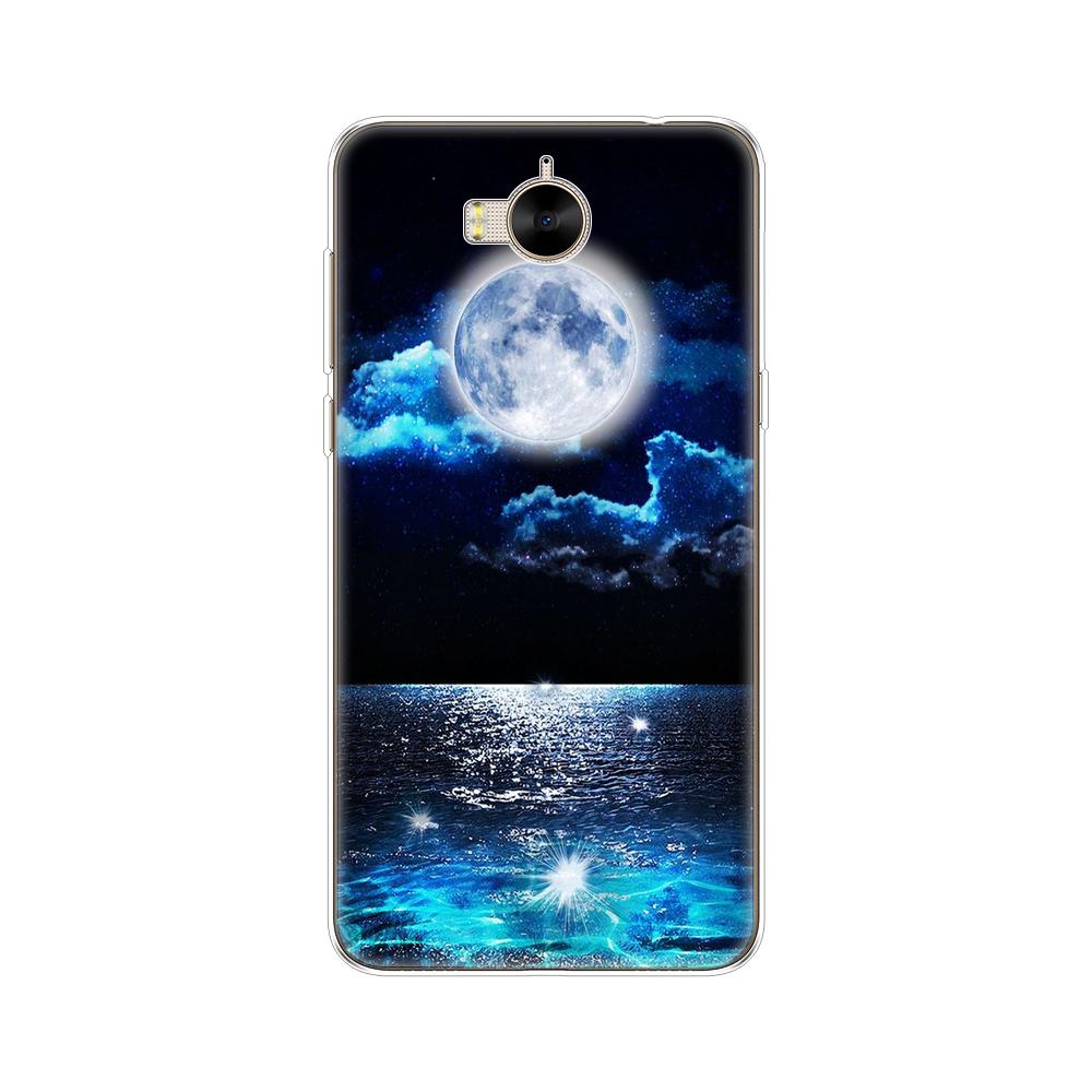 Чехол для телефона для huawei Y6 2017/Y5 2017, мягкая силиконовая задняя крышка из ТПУ, 360, полная защитная печать, прозрачный чехол