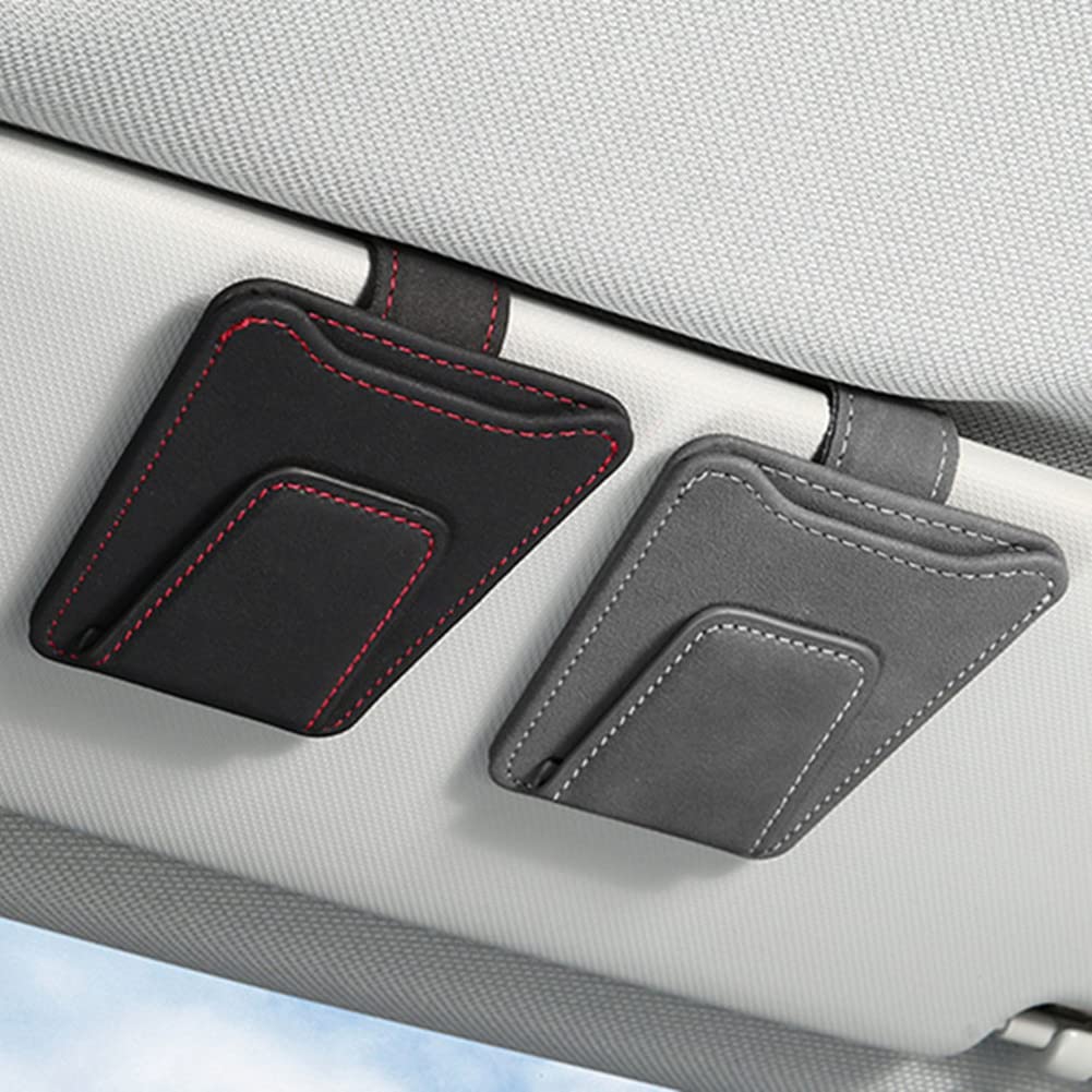 Raksonic Car Glasses Holder Sunglasses Clip Car Storage Glasses Clip Eyeglasses Sunglasses Storage Leather