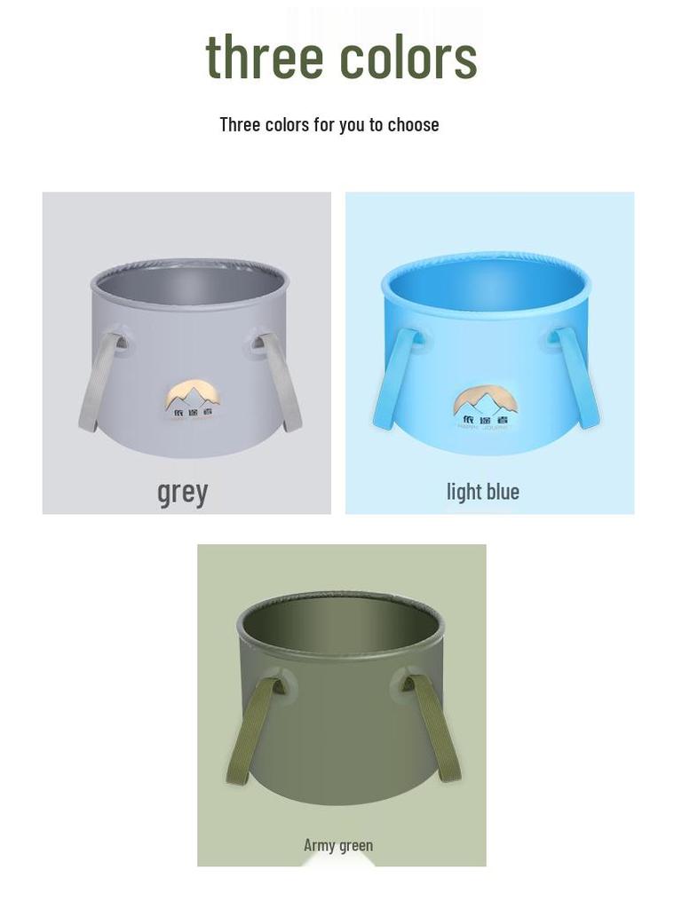 Большой портативный складной таз для путешествий: Многоразовое использование для мытья фруктов, лица и ног - Идеально для кемпинга и пикников