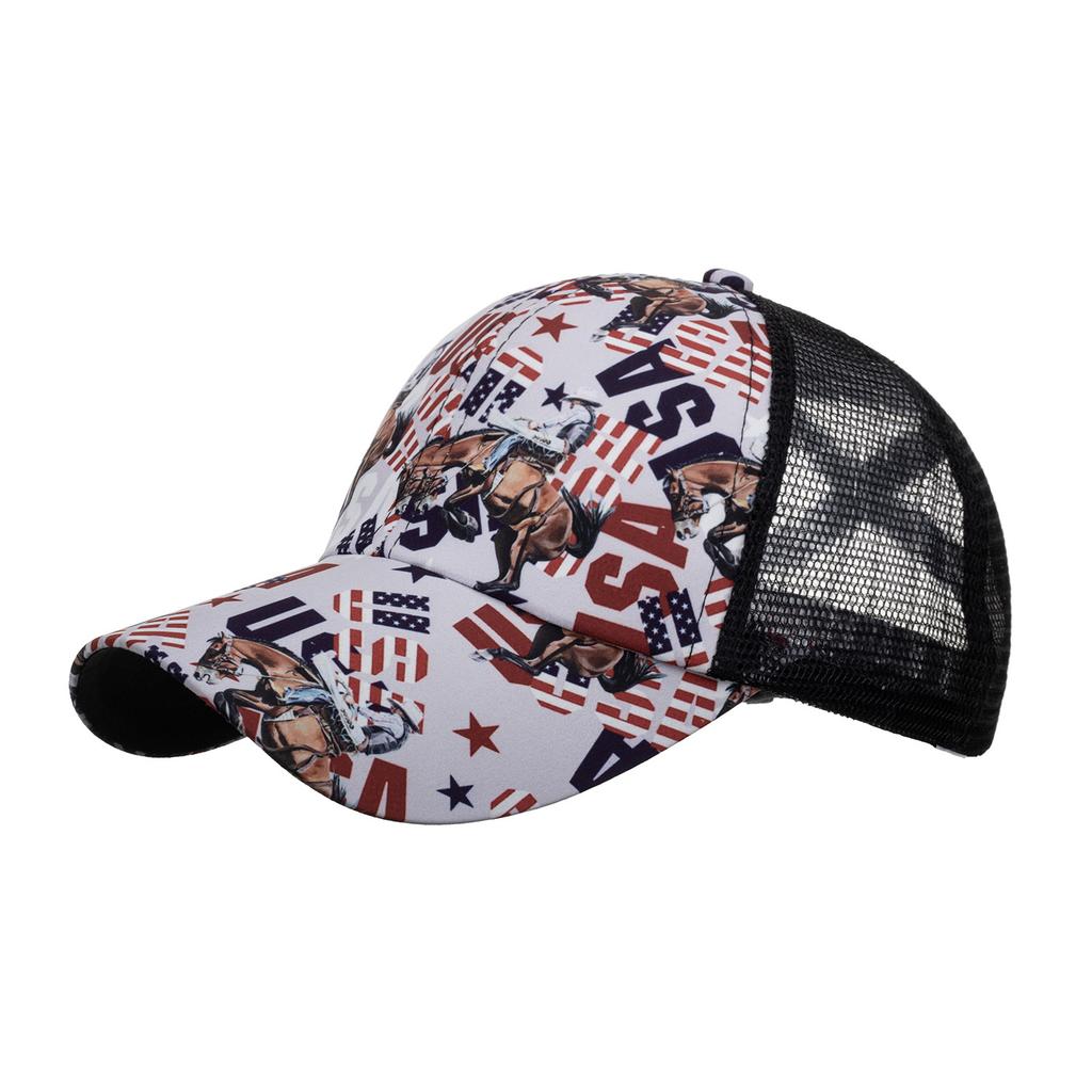 New USA Cross Mesh Cap Baseball Cap Women's Visor