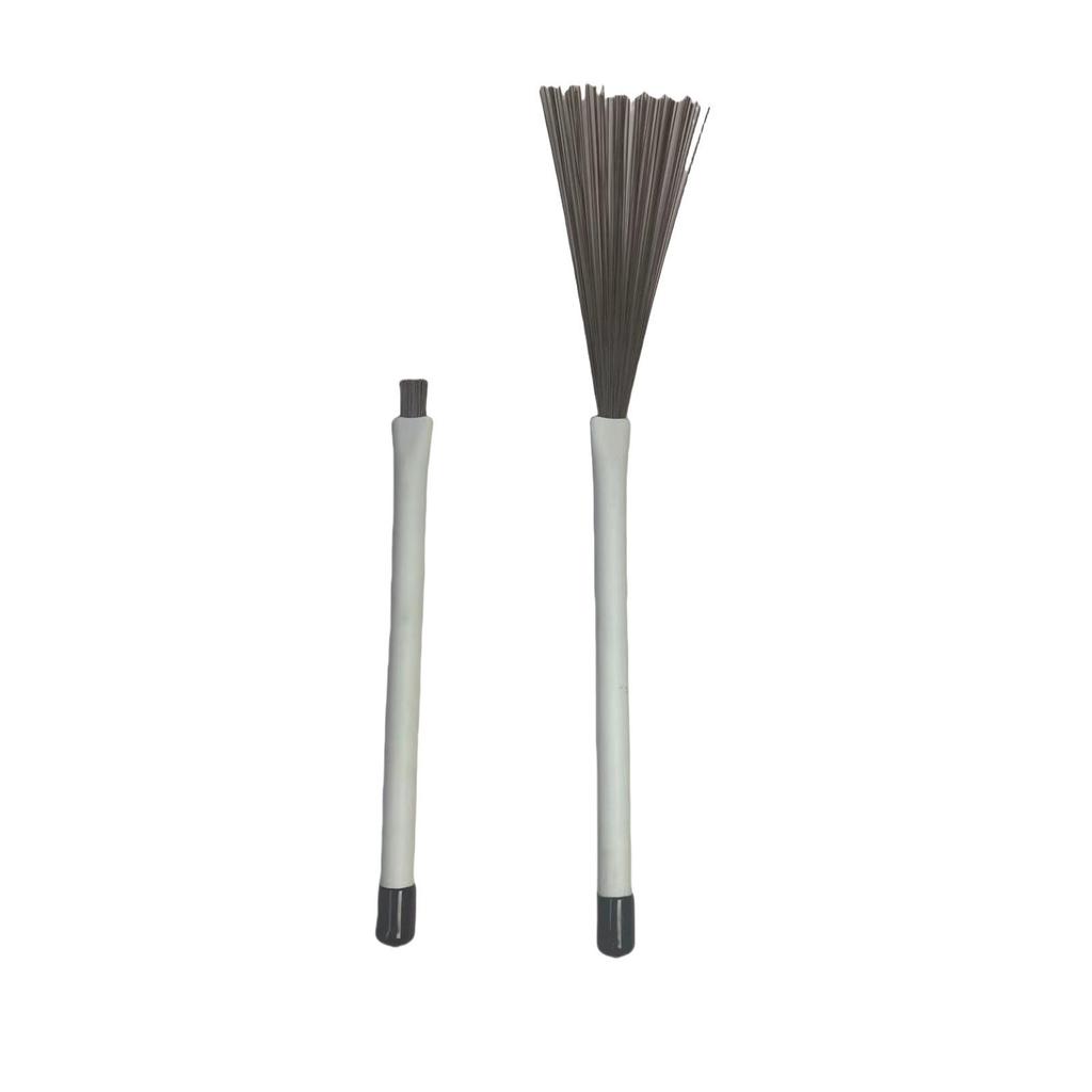 Percussion Accessories: Box Drum Sticks & Retractable Steel Wire Brushes