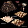 Деревянный набор 3-в-1 Brangdy: Шахматы, Шашки, Нарды