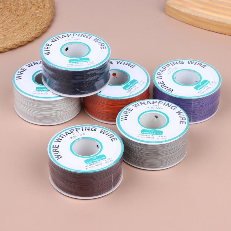 11 Colors 250M 30Awg Wire Wrapping Wire B-30-1000 Ul1423 Tinned Copper Solid Pvc Jumper Insulation Cable Ok Wire