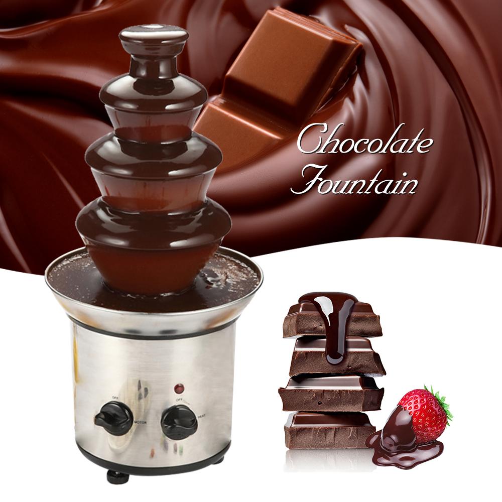 Chocolate Fountain, 4 Tiers Electric Melting Machine, Fondue Pot Set, for Chocolate Candy, Ranch,