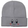 Unisex Knit Beanie With Big Eyed Smiling Face Embroidery Design For Winter