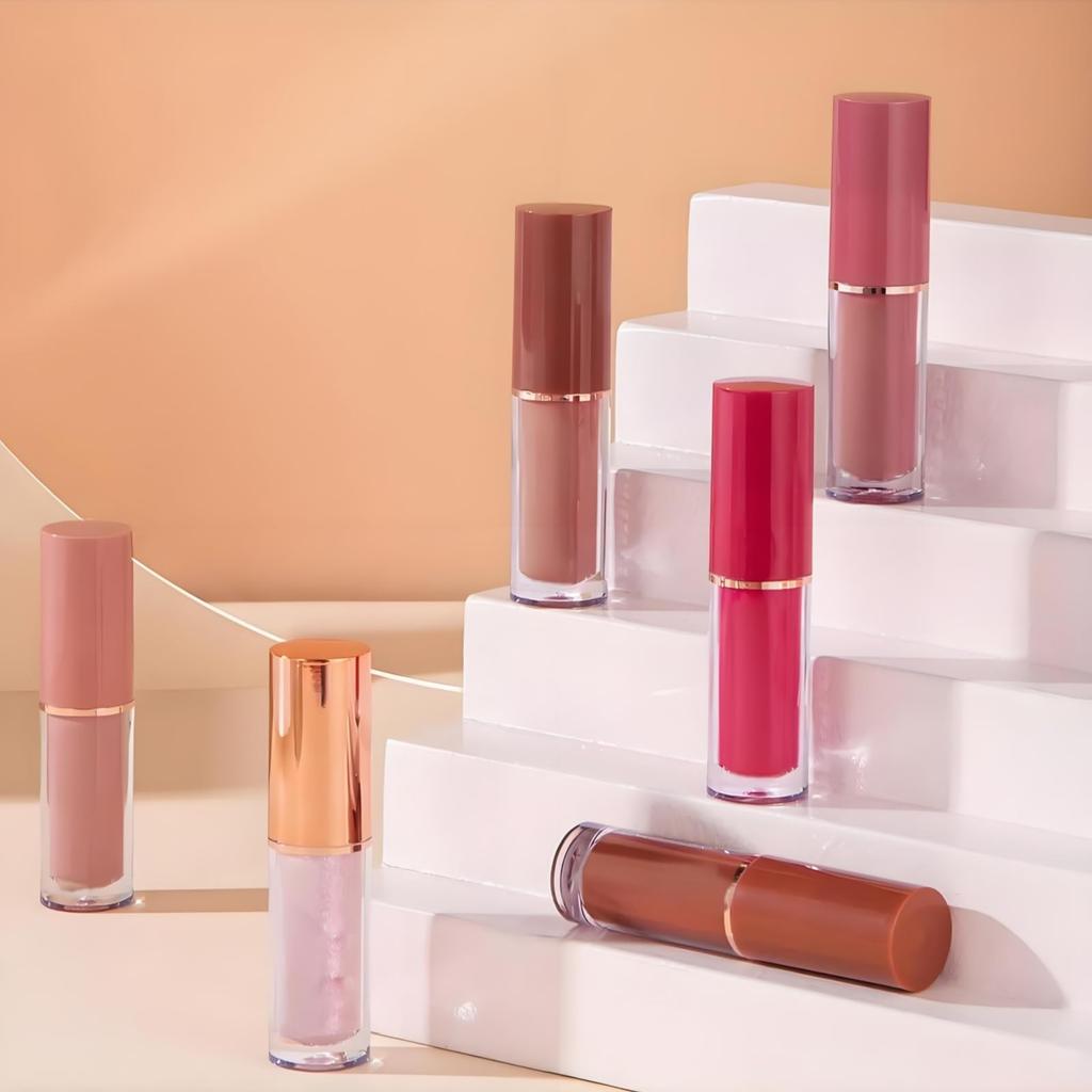 Матовая нюдовая помада Бархатная жидкая помада для сексуальных губ Гладкий макияж губ с подарочной коробкой Набор из 12 цветов, Стойкая, Не оставляет следов на чашке, Блеск, Тинт,