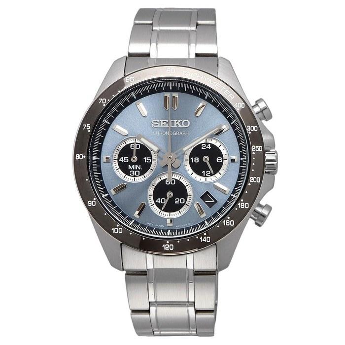 SEIKO Хронограф Кварцевые Часы Мужские SBTR027 Сине-серый Металлик