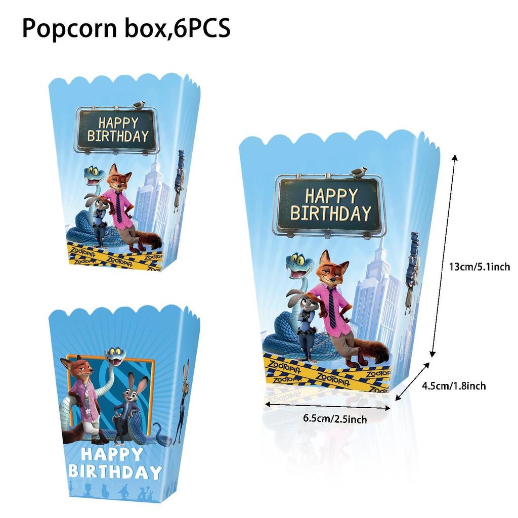 Zootopia Themed Birthday Party Decorations, Children's Birthday Banners, Paper Plates, Paper Cups, Tissues, Tablecloths, Power Strips, Party Supplies