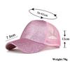 Весенне-летняя новая разноцветная ярко-розовая бейсболка с конским хвостом, сетчатая кепка с конским хвостом