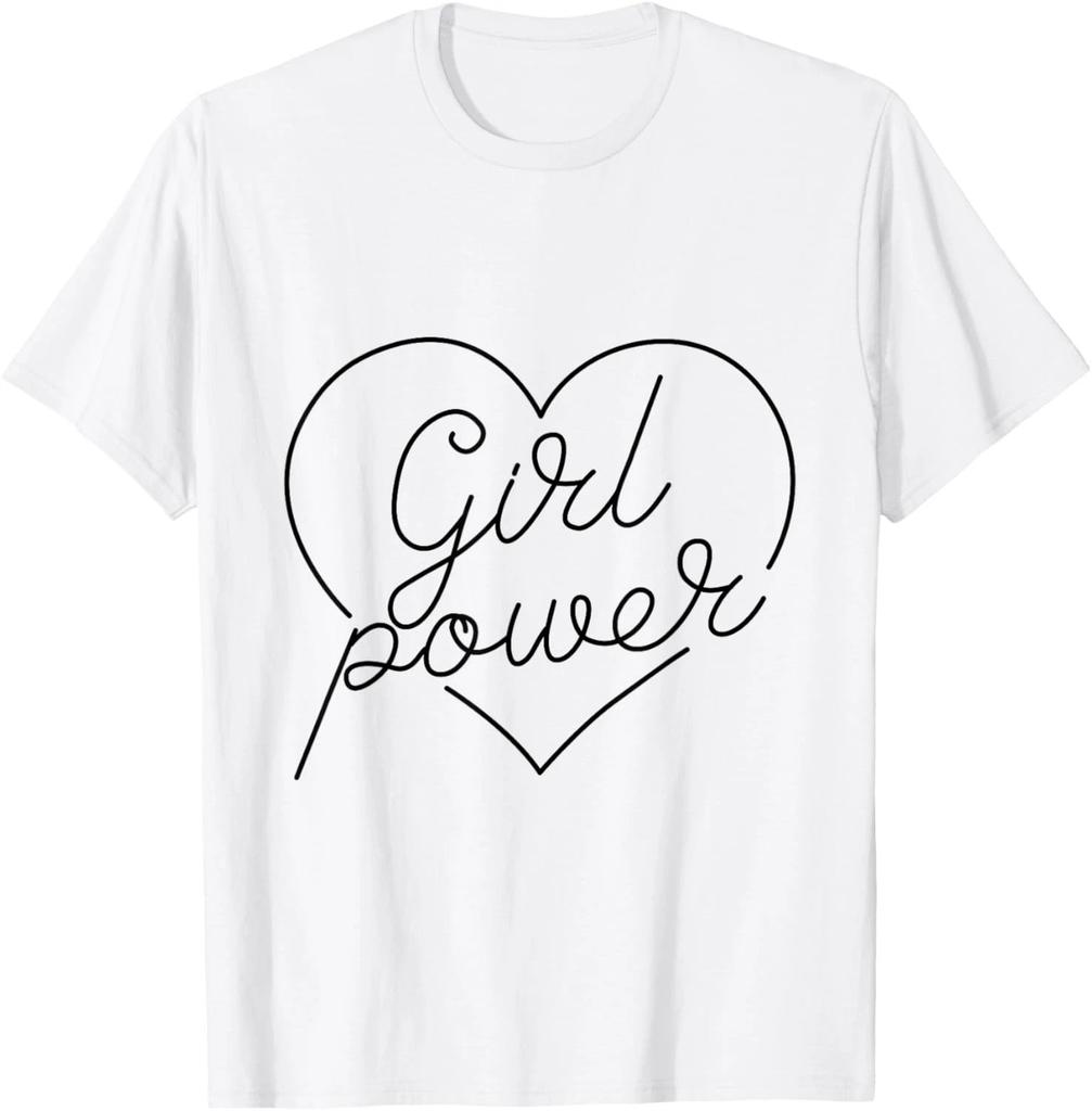Girl Power Heart Love Powerful Women Strong Empower Female T-Shirt