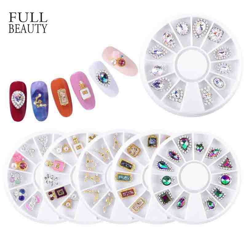 Ультратонкая металлическая наклейка DIY AB, красочные инструменты для колес, 3D блестящие ломтики для украшения ногтей