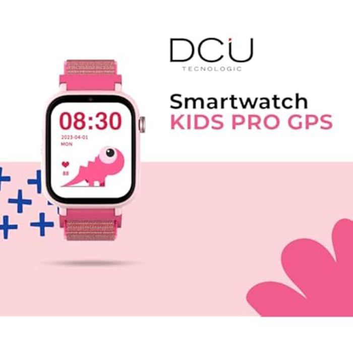 Смарт-часы для детей - DCU TECNOLOGIC - GPS - Видеозвонки - Водонепроницаемые IP67 - 1,85 дюйма