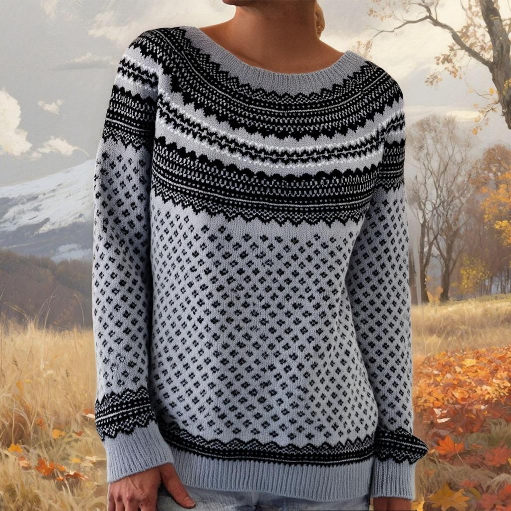 Женский модный свитер, круглый вырез, свободный пуловер, трикотажный свитер с длинными рукавами