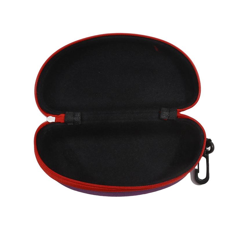 Portable EVA Sunglasses Case Shockproof Sport Glasses Case With Metal Carabiner Travel Zipper Eyeglasses Holder