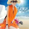 Extra Large Imitation Silk Scarf Solid Color Silk Scarf Seaside Beach Towel Long Spring and Autumn Women's Gauze Scarf Chiffon Scarf Women
