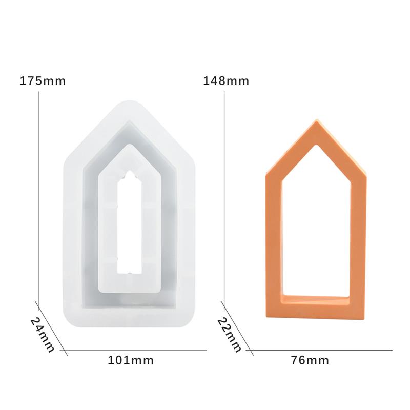 Hollowed Out House Candle Silica Gel Mold Handmade Soap Plaster Ornaments Silica Gel Mold Easter Scented Candle Making Supplies