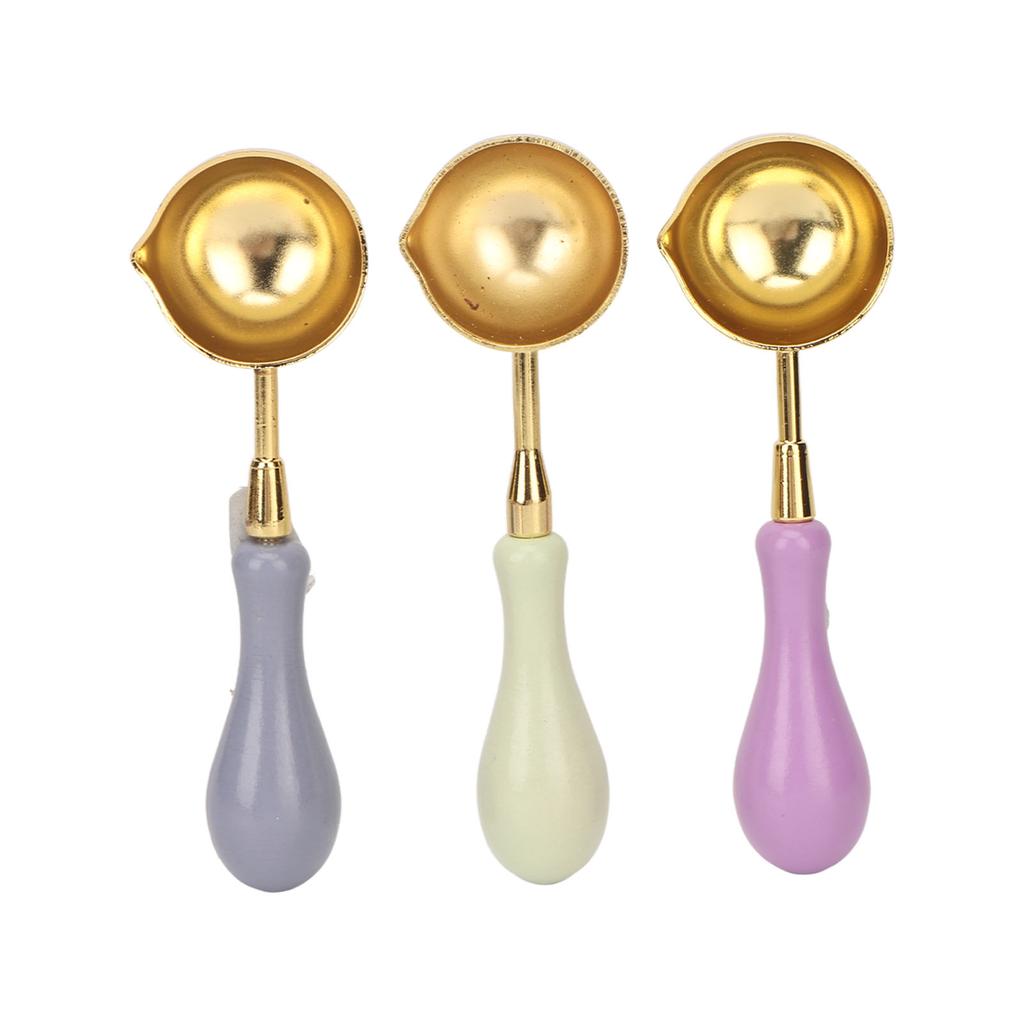 5 шт. ложка для воска деревянная медная современная элегантная носимая плавильная ремесленная ложка для воска для упаковки