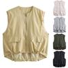 Женская летняя мода, свободный плиссированный жилет без рукавов с подолом, топ