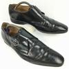 Made In Portugal Monk Strap Business Shoes Black Size 44 28.5-29.5 Men's(USED)