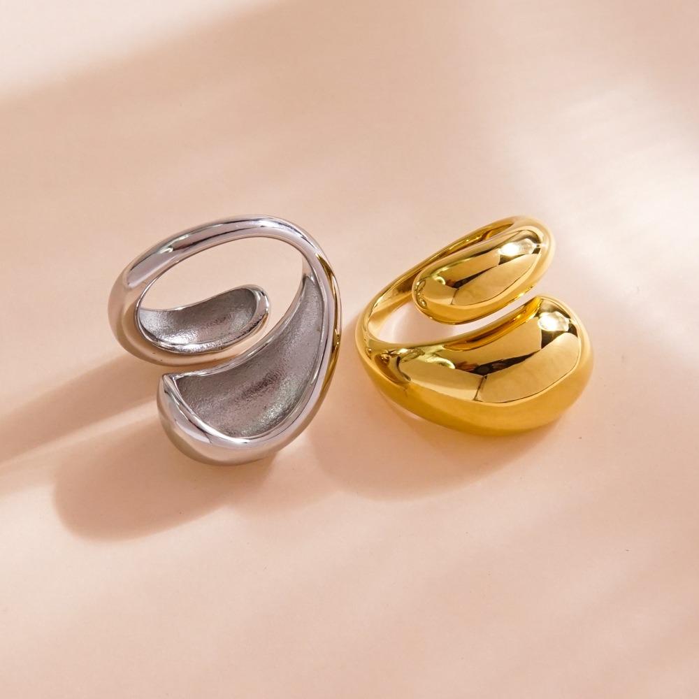 Минималистское кольцо из нержавеющей стали, модные украшения, новые украшения на палец для женщин