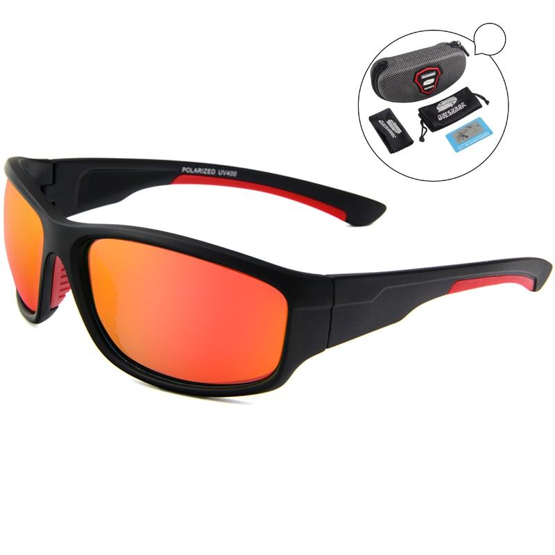 Queshark Polarized Cycling Sunglasses UV400 Sport Eyewear Women Men Fishing Hiking Glasses