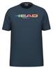 Rainbow T-shirt Moisture Transfer Microfiber Azul Marin