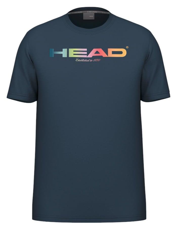 Head Rainbow T-shirt Moisture Transfer Microfiber azul marin