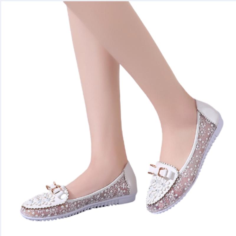 Women Bow Flower Sneakers Summer Breathable Solid Color Vulcanized Shoes Comfort Soft Bottom Non-slip Loafers Chaussure Femmes