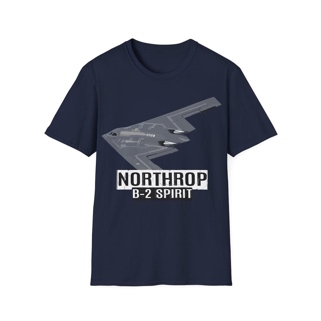 Футболка B2 Spirit Тяжелый Стелс-Бомбардировщик ВВС США 100% Хлопок Круглый Вырез Короткий Рукав Летняя Повседневная Унисекс Футболка Размер S3XL