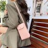 2025 New High-End Versatile Mini Mobile Phone Bag Women's Trendy Fashion Solid Color Simple Casual Shoulder Crossbody Bag