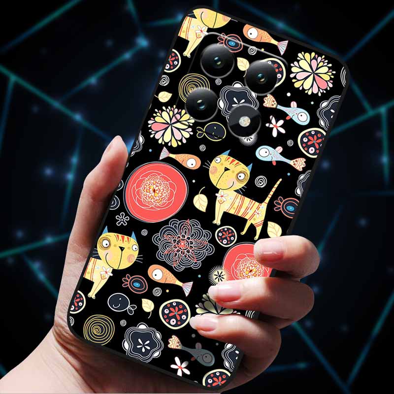 3D Flowers Emboss Fundas For Xiaomi 14T Pro 5G Case Soft Silicone Phone Cases for Xiaomi 14T 5G Back Covers Shell Mi 14T Pro Bag