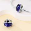 S925 Silver [Wishing Star Theme Handmade Glass Bead Bracelet with Pendant Charm]