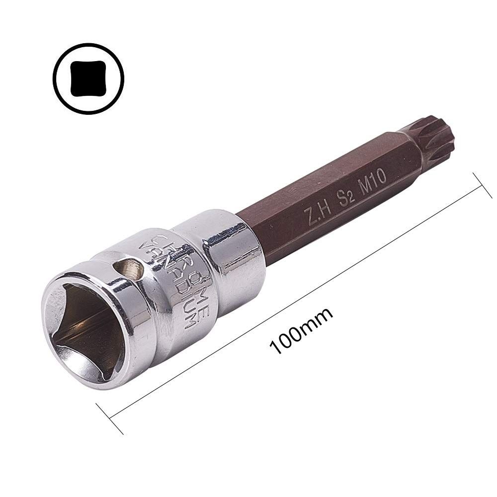 Торцевая головка со шлицем M10 CR-V Головки Биты Triple Square Удлинитель Промышленное использование