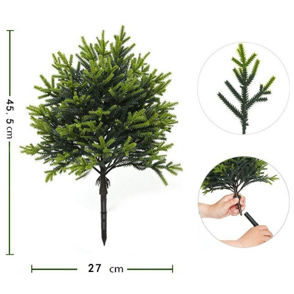 Photo Props Artificial Pine Stake Green Simulated Pine Ground Stakes  Holiday Display