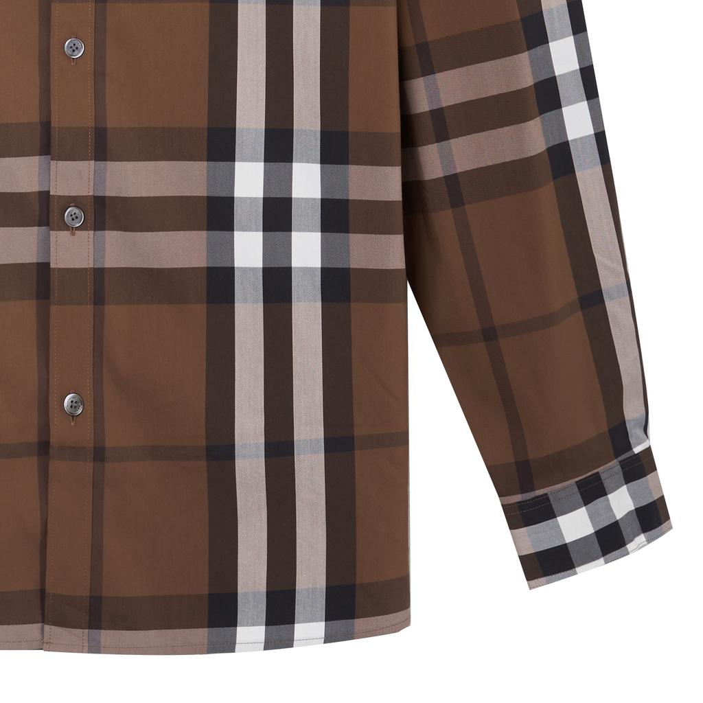 Burberry Check Stretch Cotton Poplin Shirt 80045351