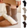 Унисекс Зимние Носки Теплые Утолщенные Носки до Щиколотки В рубчик Эластичные Повседневные Термоноски для Мужчин Женщин для Ежедневных Дел Пеших Прогулок Катания на Лыжах