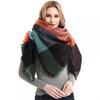 Autumn Winter Warm Shawl Women's Thick Plaid Square Scarf