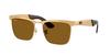 Солнцезащитные очки 0RB3875 WAYFARER DELUXE ПЕСКОСТРУЙНЫЕ LEGENDBLACK GOLD BROWN 92763153 Поляризационные [Ray-Ban]