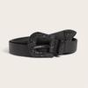 Women's Western Carved Buckle Fashion Belt with Spray Paint Design